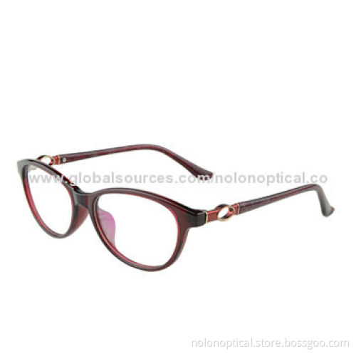 Retro Round Cat Eye Glasses, Front with Two Tone Acetate Color